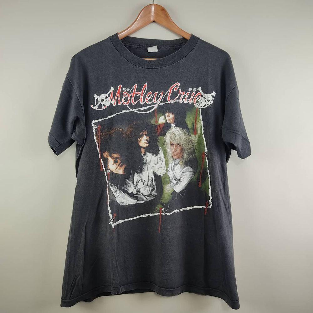 1989 Mötley Crüe Dr Feelgood Band Tour Black Unisex Tshirt Reprint S5XL KH7513 XXXXL