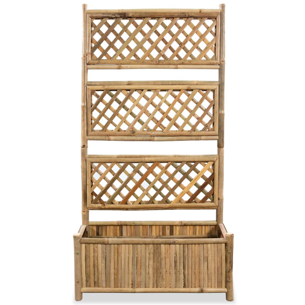 Elevated Planter with Trellis Bamboo 70 cm