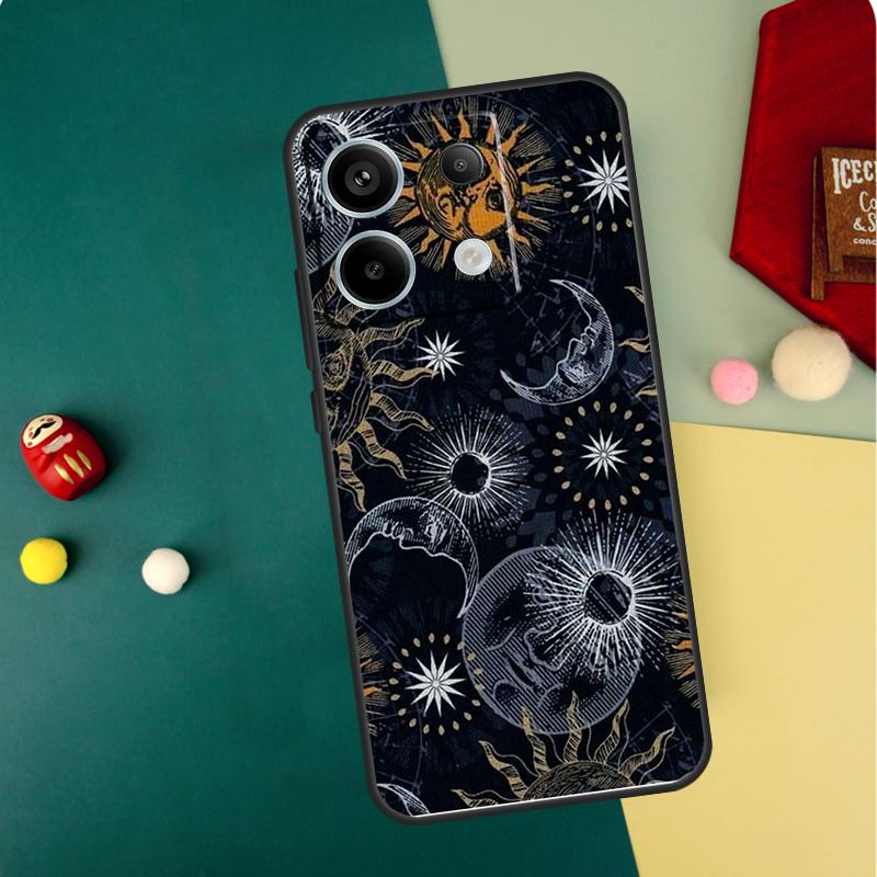 

Hippie Sun and Moon Art Case For Xiaomi Redmi Note 14 13 12 11 15 Pro Plus Redmi 15 13 10 10C 12C 13C 14C 15C Funda Redmi Note 14 Pro 5G