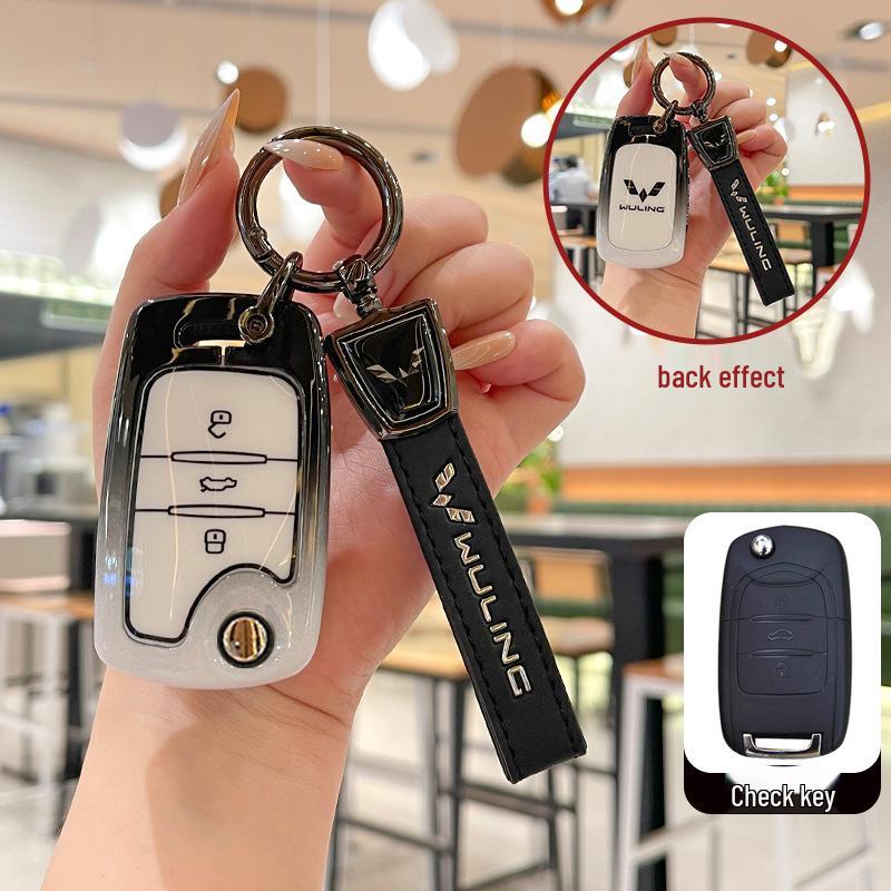 Compatible Metal Key Cover for Wuling Hongguang Mini EV, Macaron, MiniEV Baojun, Gameboy Model 22