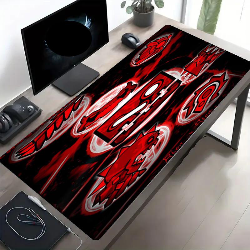 Geometry Dash Print Mouse Pad, Anti‑Slip Desktop Keyboard Mat, for PC Laptop Gaming Working Daily Use, Cool Festival Surprise Gift
