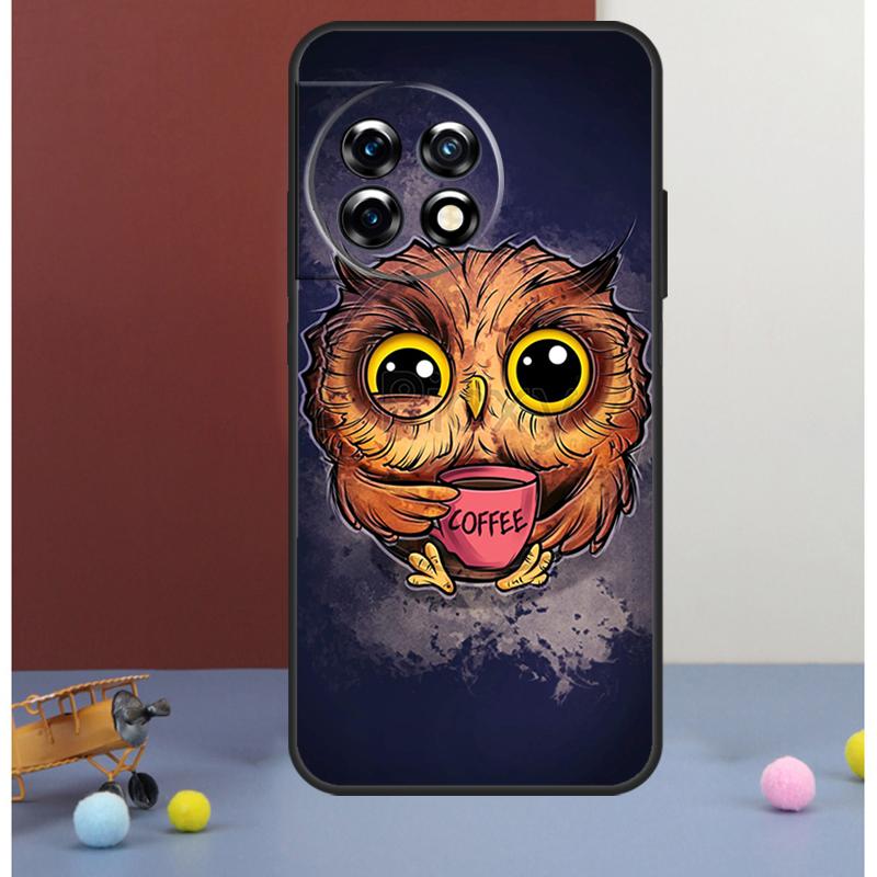 Cute Cartoon Owl Cover For OnePlus Nord 4 CE 2 3 Lite N20 N30 9 10 Pro 8T 9RT 10T 11 OnePlus 12 13 R Case