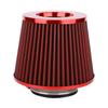 Car Universal 63mm Iron High Flow Air Multi Diameter Zestaw filtra powietrza z głowicą grzybkową(Czerwony)