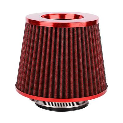 Auto Universal 63mm Eisen High Flow Luft Mehrdurchmesser Pilzkopf Luftfilter Kit(rot)