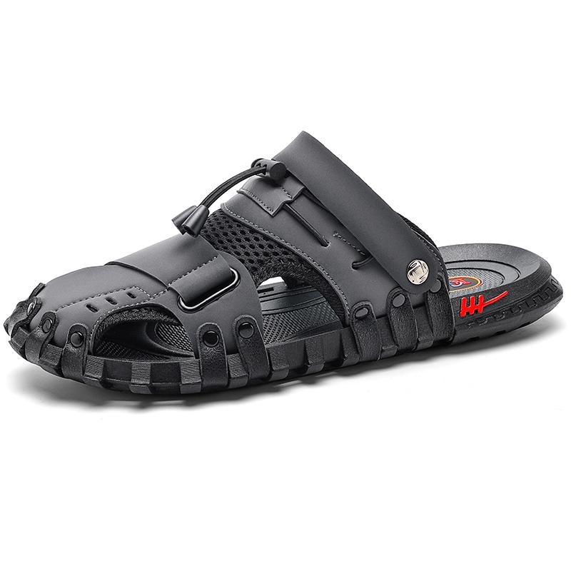 

Men s Baotou casual sandals summer outdoor waterproof comfortable beach shoes fashion male dual-purpose sports driving slippers 42