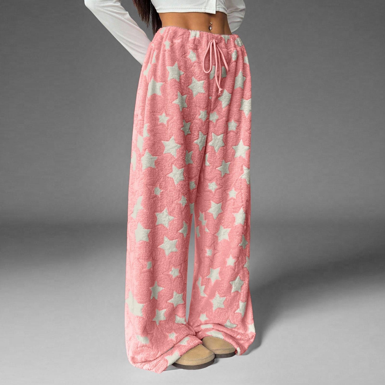 

Women s Winter Cotton Warm Loose-Fit Casual Sleep Pants L