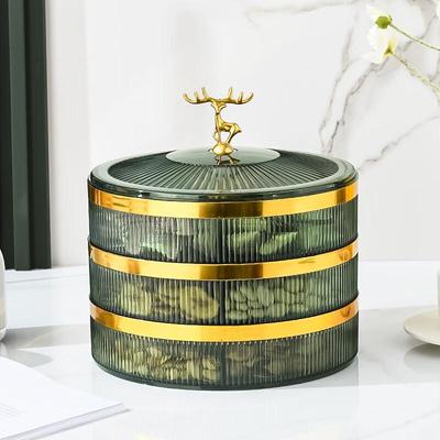 Abay 3-Tier Divided Fruit & Candy Storage Box with Lid