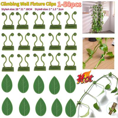 10-50pcs Invisible Plant Climbing Wall Clips Fixture Rattan Vine Bracket Fixed Buckle Leaf Clips for Garden Plant Traction Holde