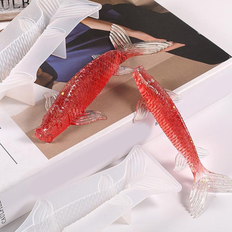 Large Fish Resin Mold Valentines Stereo Silicone Molds Epoxy Casting Mould for Wall Hanging Mount Decor DIY Crafts