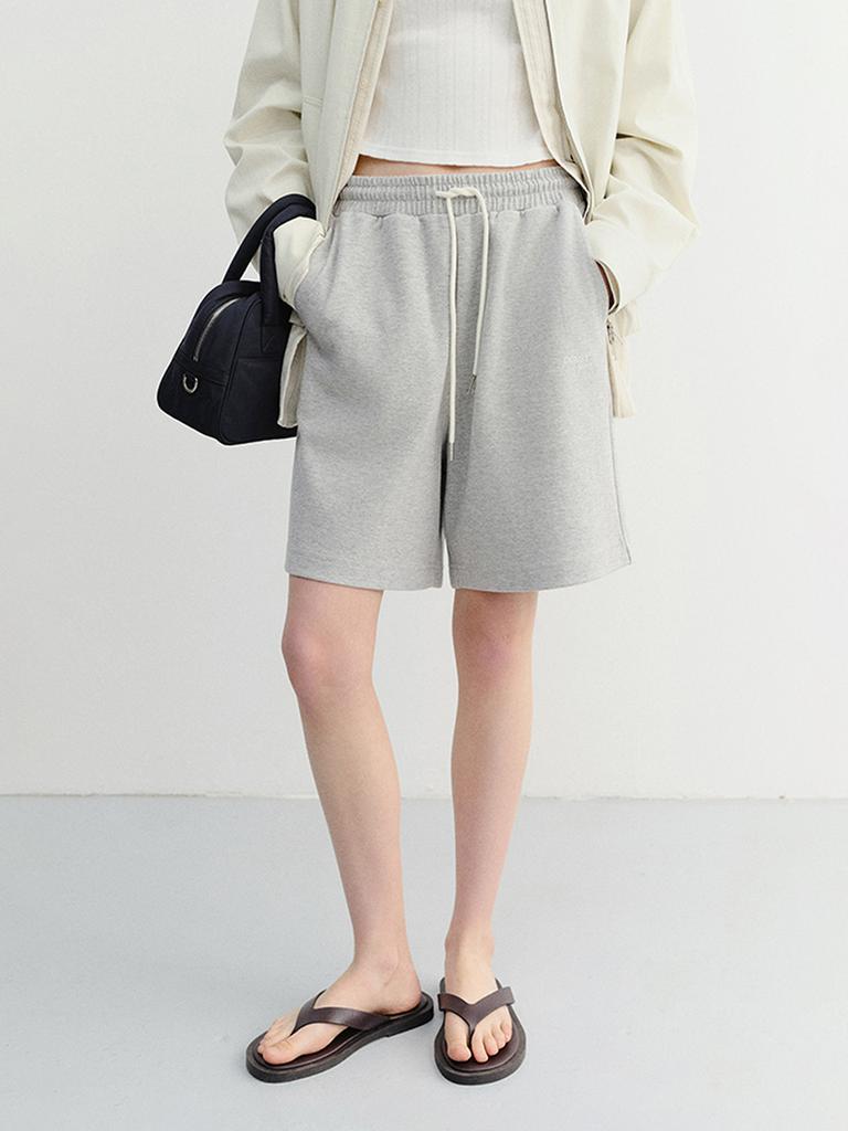 Deonseuteu Unisex Pigment Relaxed Beach Shorts_Udpa6B123_Melange Gray