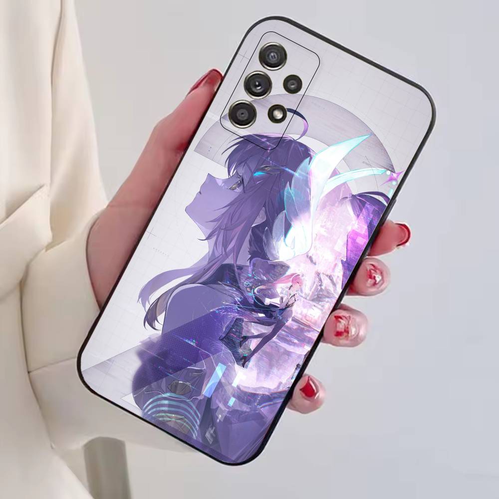 Game Wuwa A-Aemeath Phone Case For Samsung S25,S24,S21,S22,S23,S30,Ultra,S20,Plus,Fe,Soft Silicone Black Cover
