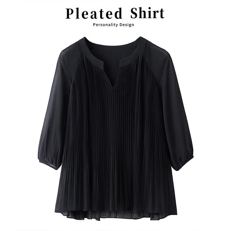 Women s Loose Fit V-Neck Casual Shirt S