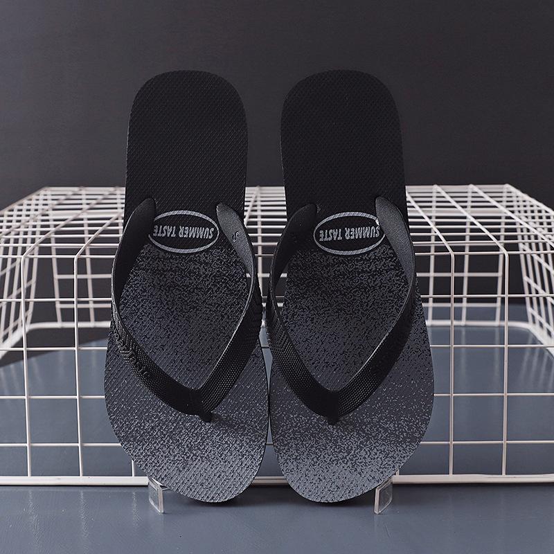 

Модные мужские шлепанцы с принтом, нескользящие студенческие сандалии, минималистичные пляжные/повседневные шлепки для ходьбы, летние уличные сандалии для бассейна и путешествий 38-39 чёрный