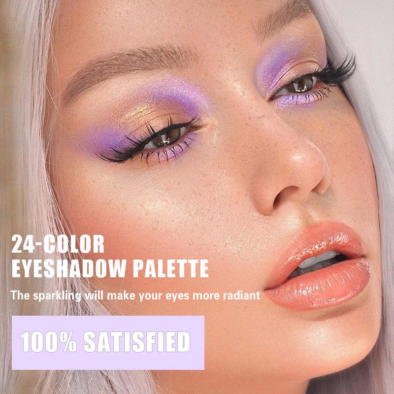 Eyeshadow Blush Palette Matte Highlight 24 Colors Rouge Cream Long-Lasting Waterproof Concealer Plate Christmas Gift