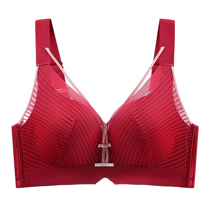 fashion Plus size thin seamless underwear aunt anti-sag sports bra gathered to close the pair of breasts