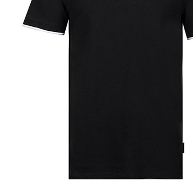 Armani Exchange Solid Color Logo Embellished Casual Loose Fit Short Sleeve Polo Shirt Men tops Black 8NZF75-Z8M5Z-1200