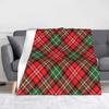 Christmas Red Green Checkered Patterns Blankets Coral Fleece Plush Soft Throw Blanket for Bedding Couch Bedroom Quilt