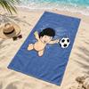 CAPITÁN TSUBASA Toalla de Playa de Microfibra Secado Rápido Libre de Arena Ligera Toallas de Playa para Viajes Natación Camping