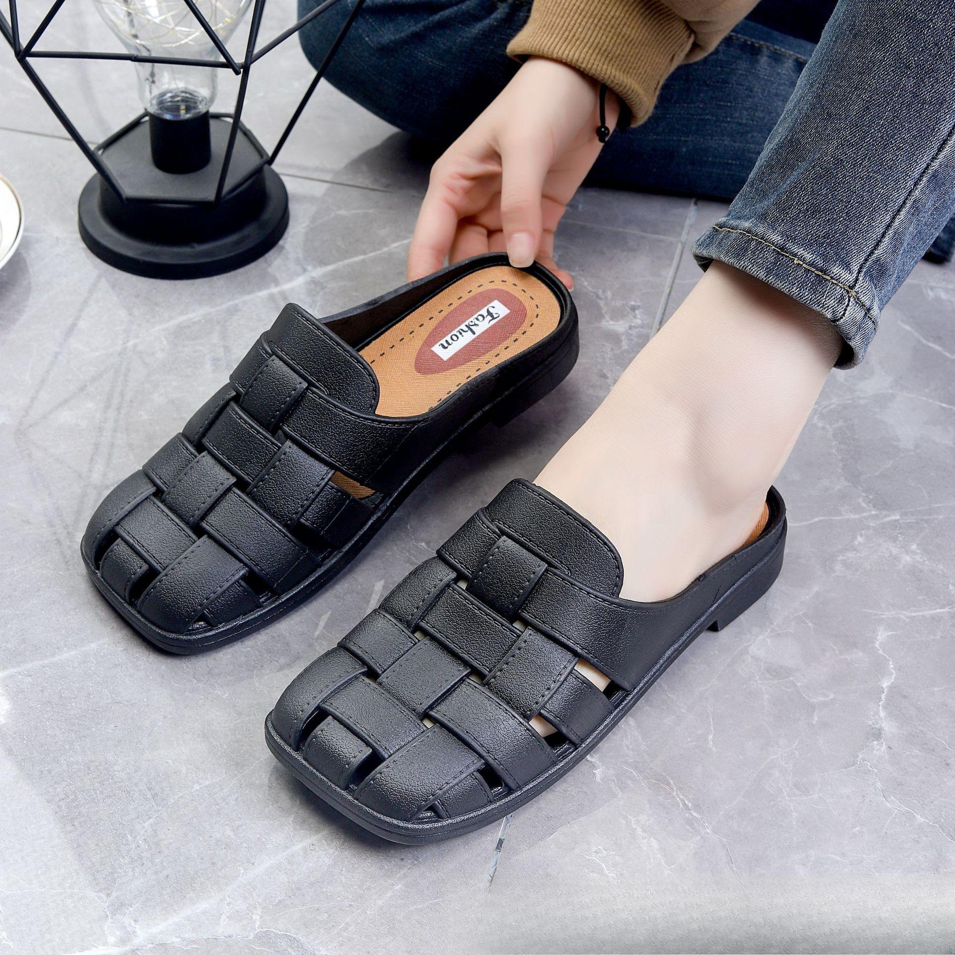 

Модные Новые Женские Дизайнерские Сандалии Плоская Низкий Каблук Кроссовки Повседневные Гладиаторы Босоножки Лоферы Слипоны Летние Весенние Удобные Лоферы 36-37 чёрный