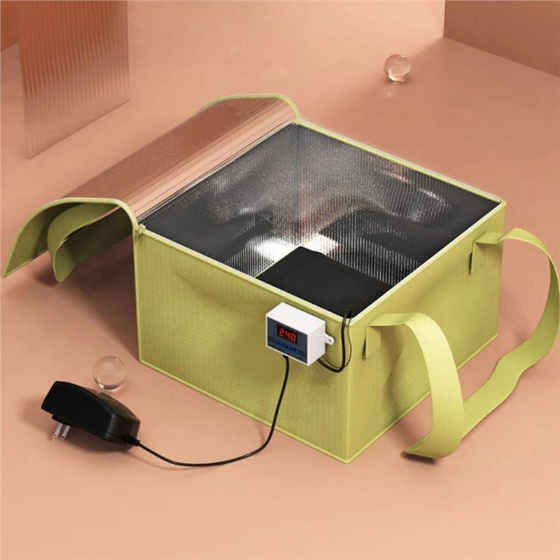 ABWR-Bread Proofer Foldable Fermentation Box-US Plug-50-110 Celsius Dough Proofing Box With Heating Pad Temperature Control