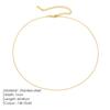 Steel Necklace Round Snake Chain for Women Simple Light Luxury Plain Chain Couple Clavicle Chain European and American Fashion Snake Bone Chain