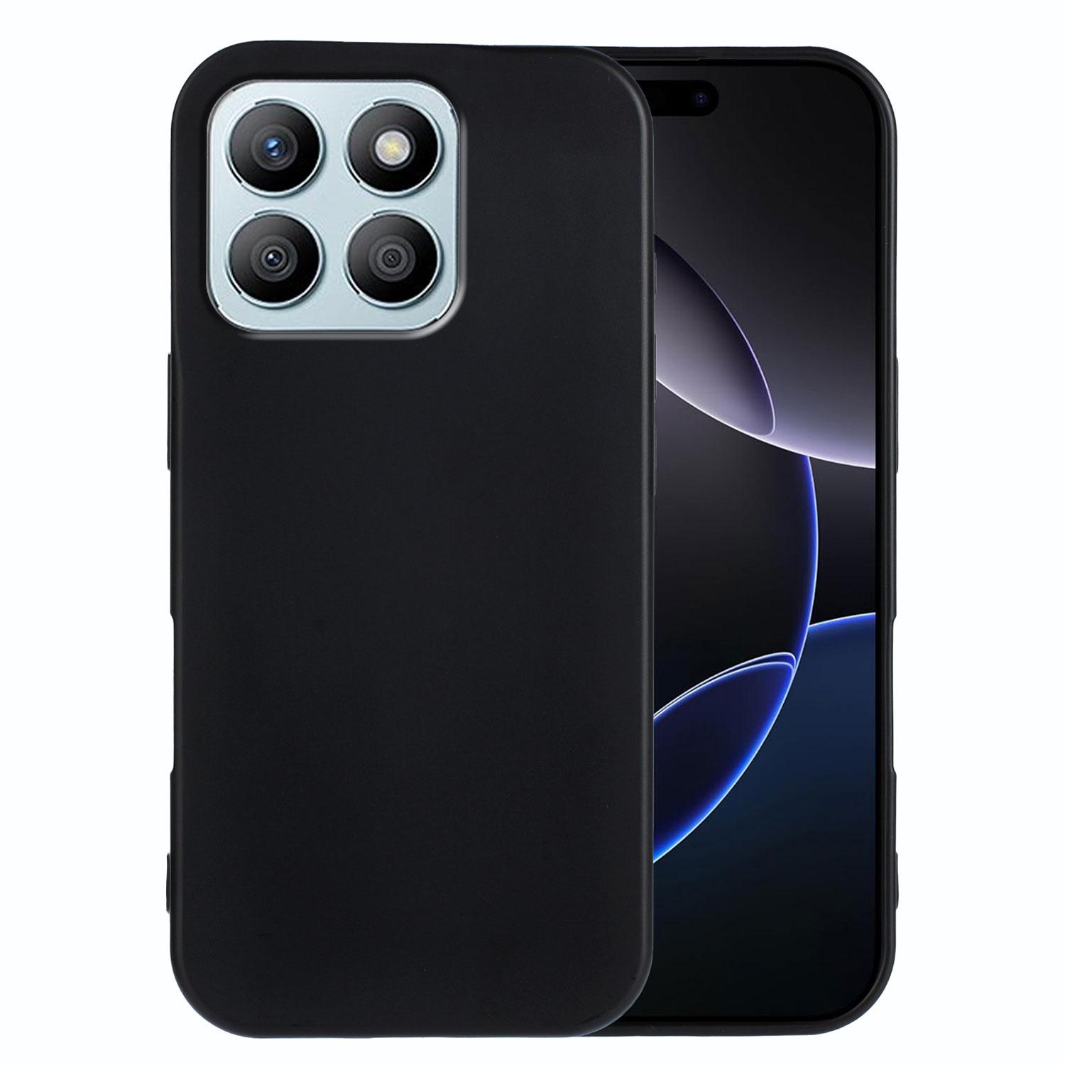 

For Honor X8c 4G/Honor X8b 4G TPU Case Soft Matte Anti-fingerprint Phone Back Cover Black