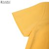 ZANZEA Women Casual Round Neck Short Sleeve Summer Embroidery Dress