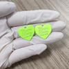 10Pcs Metal Heart Pendants Charms Dog Tags Candy Color for Bracelet Earrings Necklace DIY Jewelry Making Accessories Supplies