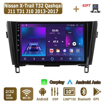 Android Carplay Car Radio For Nissan X-Trail T32 Qashqai 2013-2017 Multimedia Player Head Unit Stereo GPS Navigation BT WIFI 2+32GB