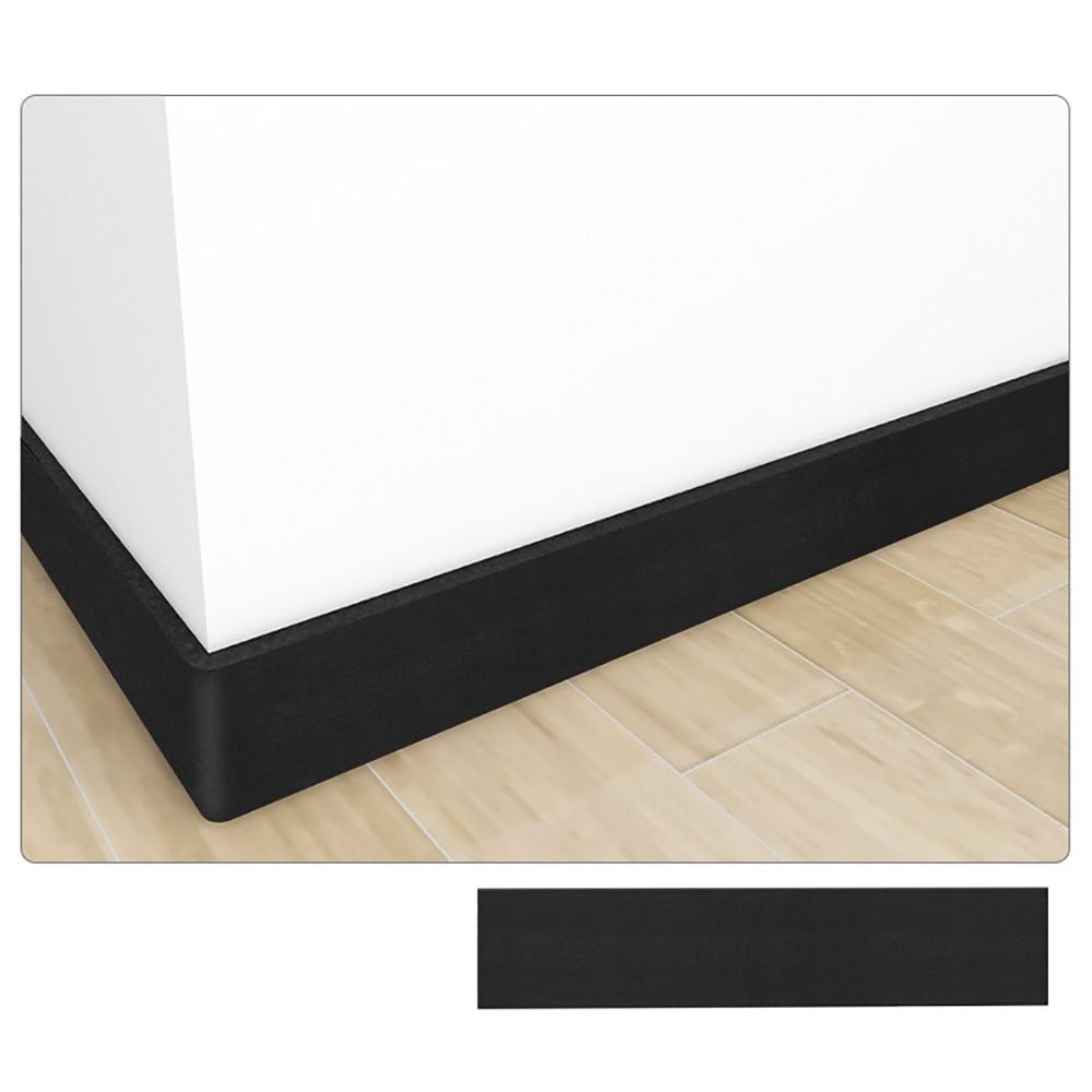 

2 м/рулон Противоударная наклейка на стену Утолщенная угловая линия DIY Плинтус Гостиная Black