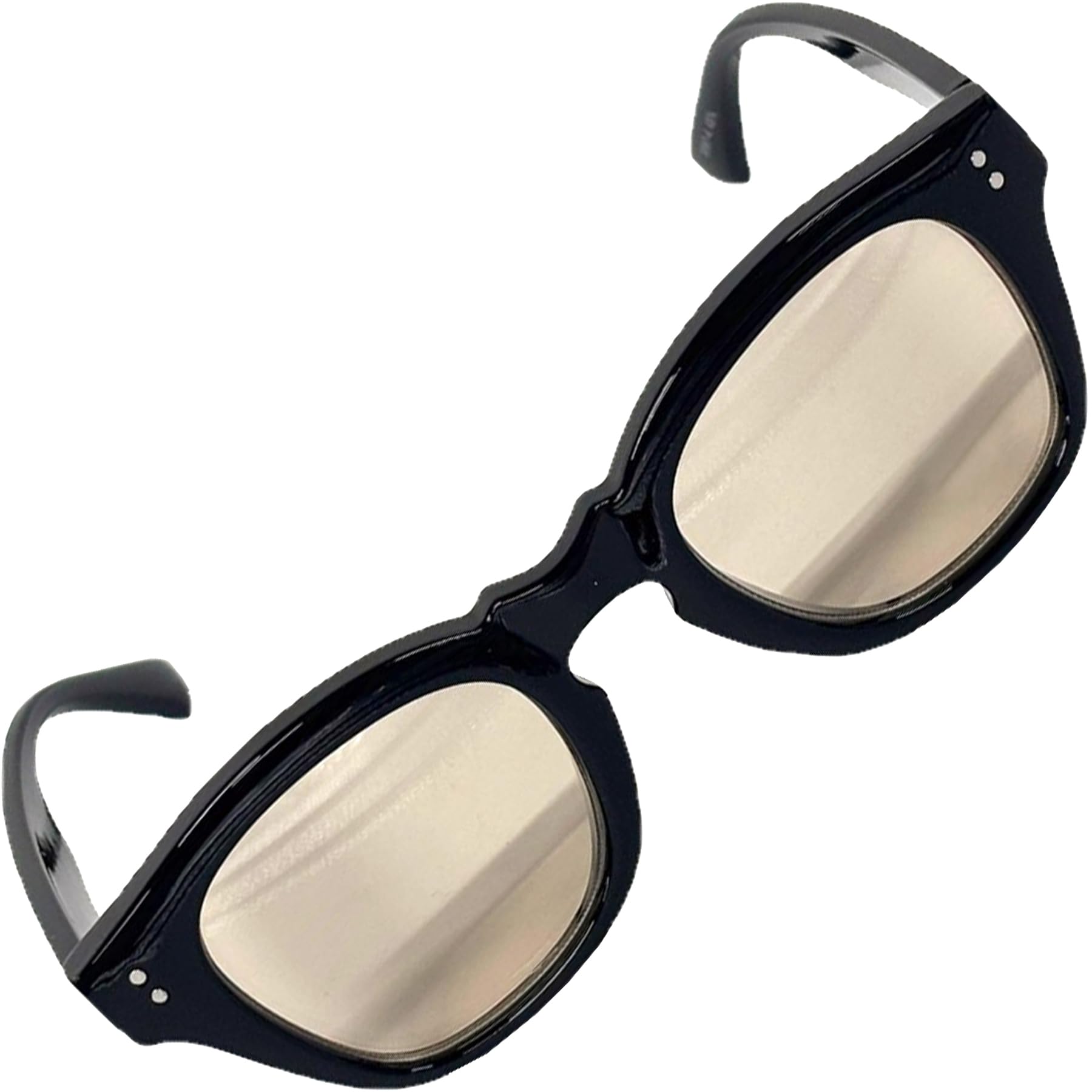 

[FashionBerry] Black x Light Brown Big Frame Boston-Style Sunglasses, Fashion Glasses, Clear Lenses, UV Protection, Lightweight, Men s & Women s,