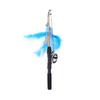 1PC Retractable Cat Feather Teaser Wand Stick Toys Interactive Cat Fishing Rod for Indoor Play Kitten Teaser Supplies