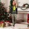 Print Cute Family Set Pajamas, Home Clothes, Family Set Long Sleeve Top Pants Set