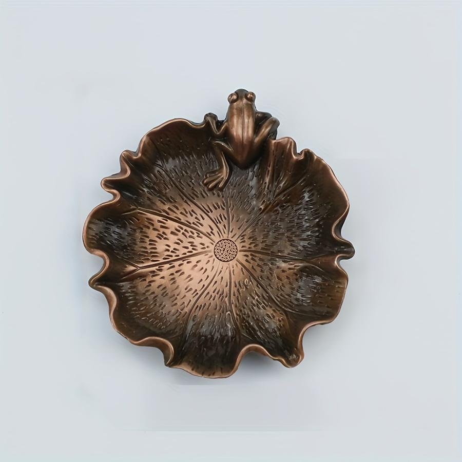 

1Pc Creative Frog Leaf Design Coaster, zinc alloy non-slip heat-resistant insulation pad, home desktop decoration gifts