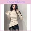 Girl T Shirt With Half High Neck And Asymmetrical Hem For Spring Fashion