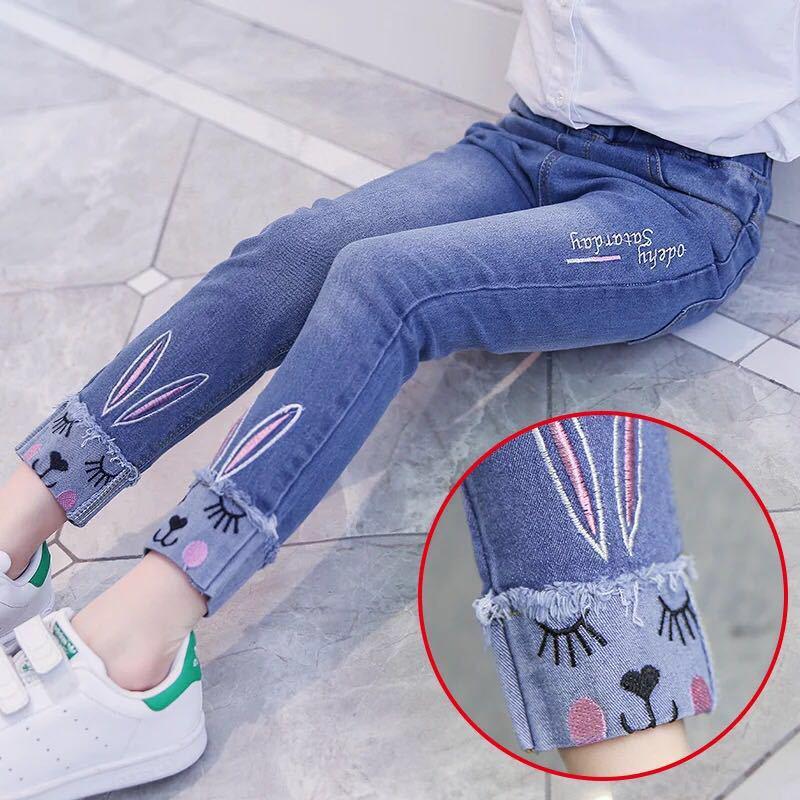 

Girls Spring/Autumn Fashion Jeans: Casual Pants for Little Girls and Big Kids 160 cm
