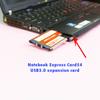 1 szt. 5 Gbps Adapter karty PCI Express USB 3.0 Podwójny koncentrator portów PCI 54 mm Gniazdo Expresscard PCMCIA Konwerter do laptopa Notebook