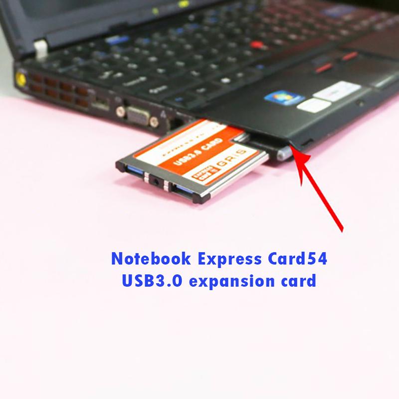 1 szt. 5 Gbps Adapter karty PCI Express USB 3.0 Podwójny koncentrator portów PCI 54 mm Gniazdo Expresscard PCMCIA Konwerter do laptopa Notebook
