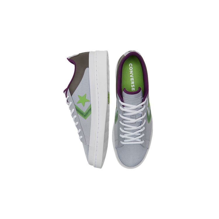 Converse Pro Leather Low Miami Vibez - Gravel Bold Wasabi Unisex Sneakers Grey Black 170758C
