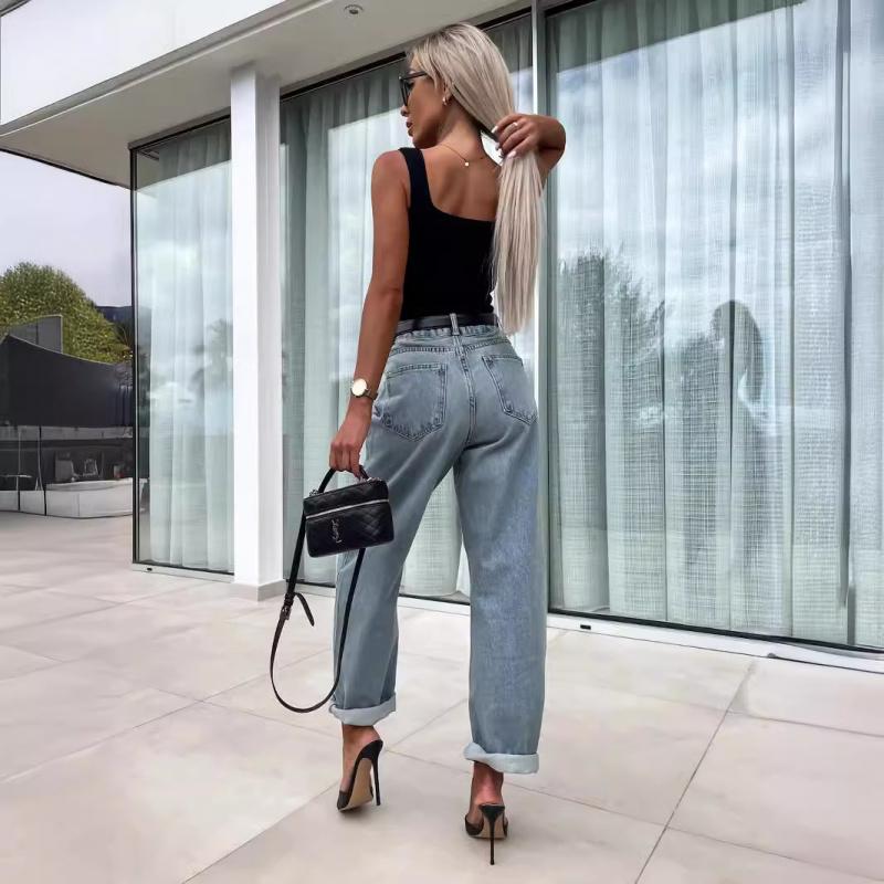 2026 Spring and Autumn Street Fashion Casual Loose Women's Jeans