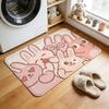 Cute Cartoon Animal Rabbit Cat Pigs Hogar Bedside Rug Kitchen Bath Floor Mat Hallway Balcony Carpet Entrance Doormat Decor Home