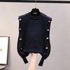 Women's Waistcoat Autumn Outer Wear Pullover Sweater Fashion Casual Ladies Sleeveless Round Neck Knitted Top