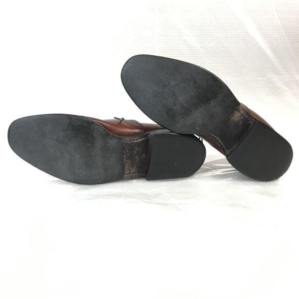 Vintage 80s-90s Allen Edmonds Byron Goodyear Welted Leather Punched Cap Toe Shoes Size 9.5D 27.0-27.5cm Brown(USED)