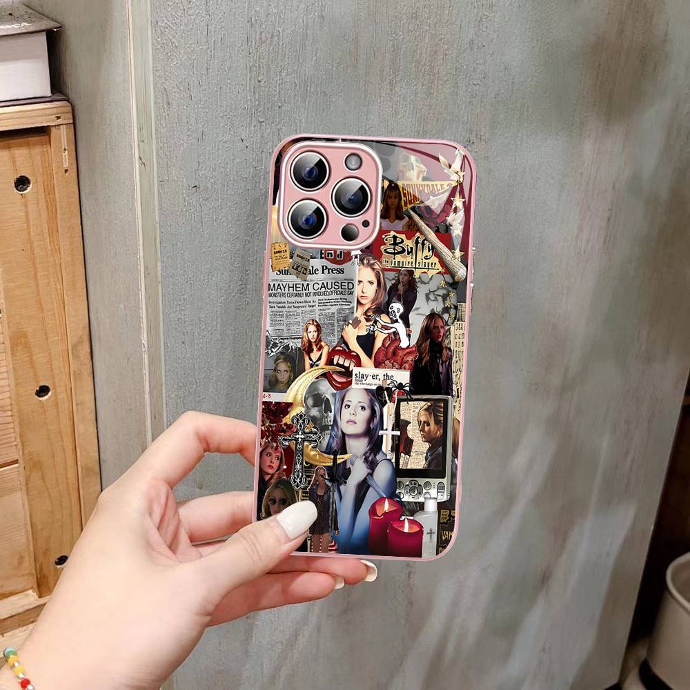 B-Buffy The Vampire Slayer Tempered Glass For Iphone 14 13 12 11 Pro Mini XS MAX 14Plus X XS XR Fundas