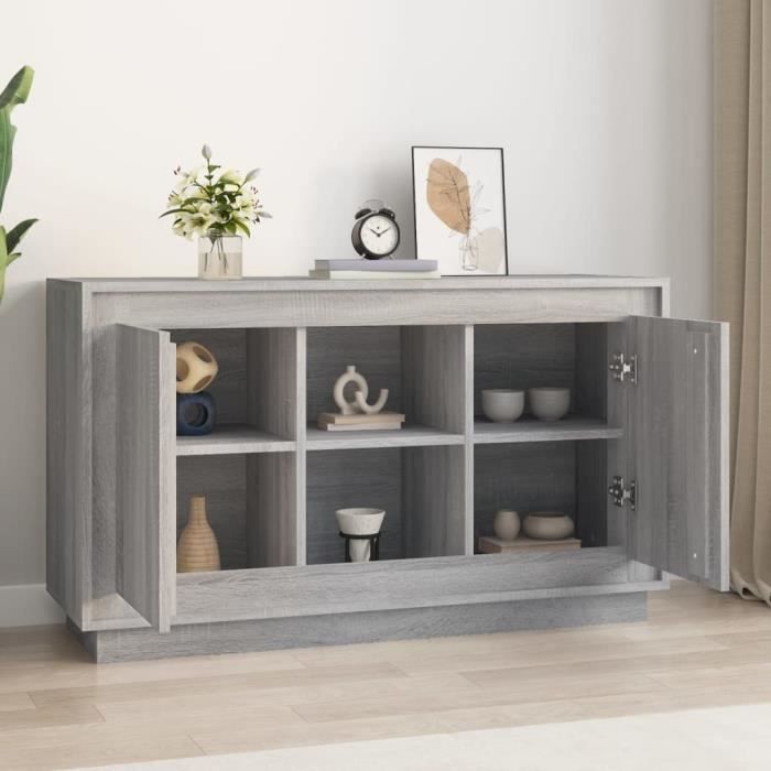 VidaXL Buffet sonoma gris 102x35x60 cm bois d'ingénierie 831883