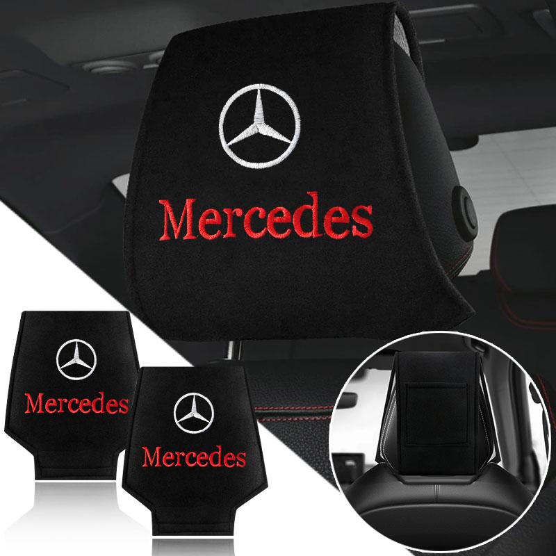 Car Seat Headrest Cover Head Pillow Dustproof For Mercedes Benz AMG GLC GLE CLA W204 W205 W203 W211 W212 W213