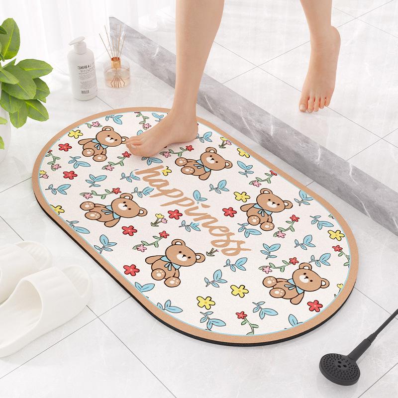 

Nordic Wind Diatom Mud Floor Mat, Water-Absorbing Non-Slip Foot Pad At The Door Of The Bathroom, Washing Table, Dirt-Resistant And Wear-Resistant 40 * 60cm (diatom mud)
