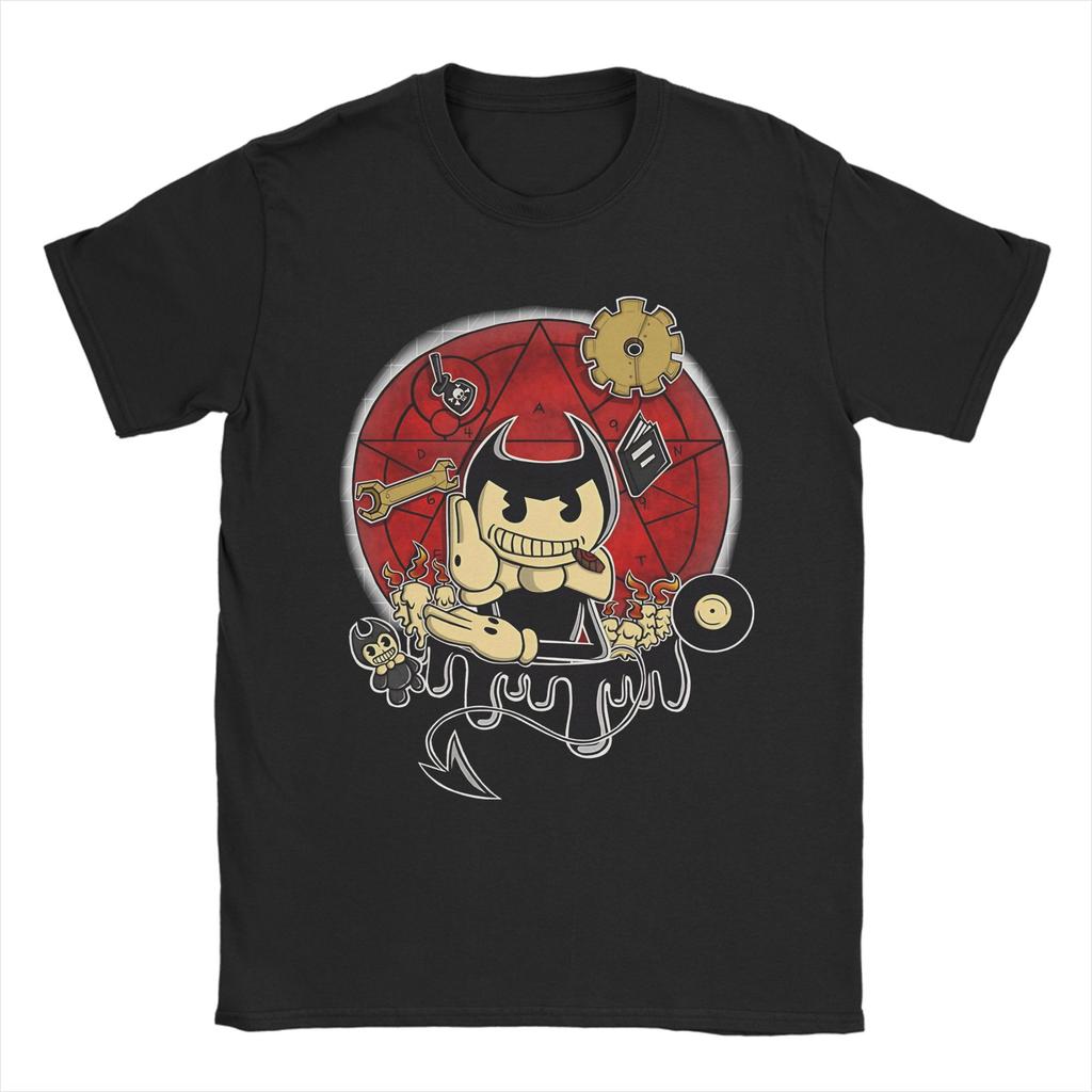 Bendy and the Ink Machine Game Movie Horror Unisex T Shirts Tee Shirt Short Sleeve O Neck TShirts 100 Cotton Tops