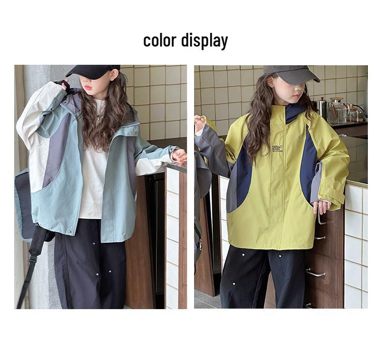 2025 Mädchen Kapuzen-Windjacke - Stilvoller Frühlings-/Herbstmantel für Jugendliche