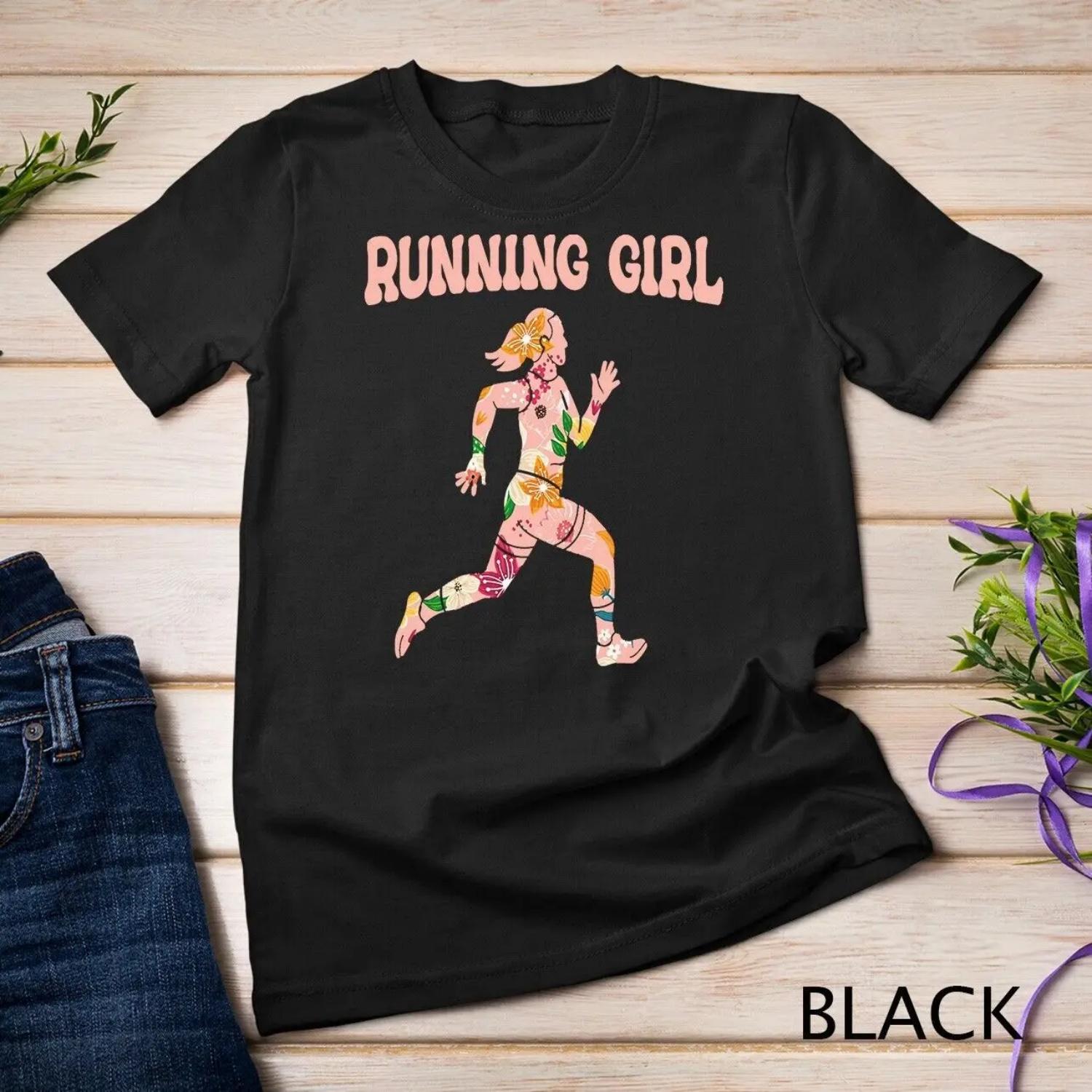 

Funny Running Jogging Marathon Runner Girl T shirt XXXXXL чорний
